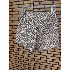J. Crew Gold Metallic Animal Print Dressy Shorts Size 4